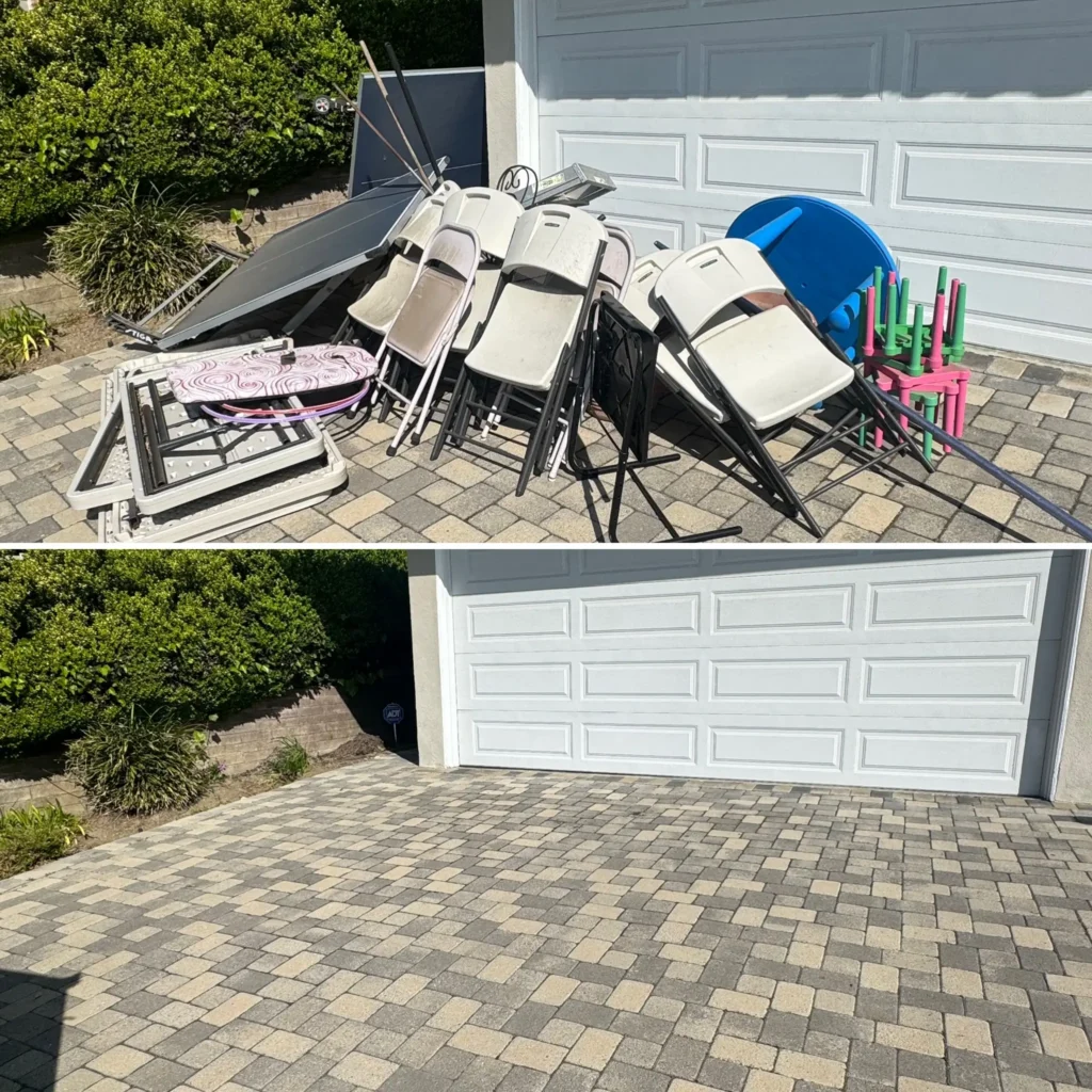 JUNK GIANT Los Angeles garage clean out before after