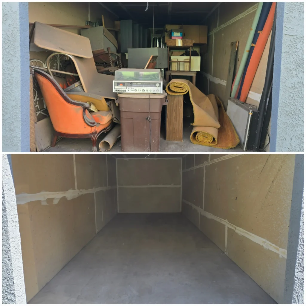 JUNK GIANT Los Angeles Garage Cleanout before and after